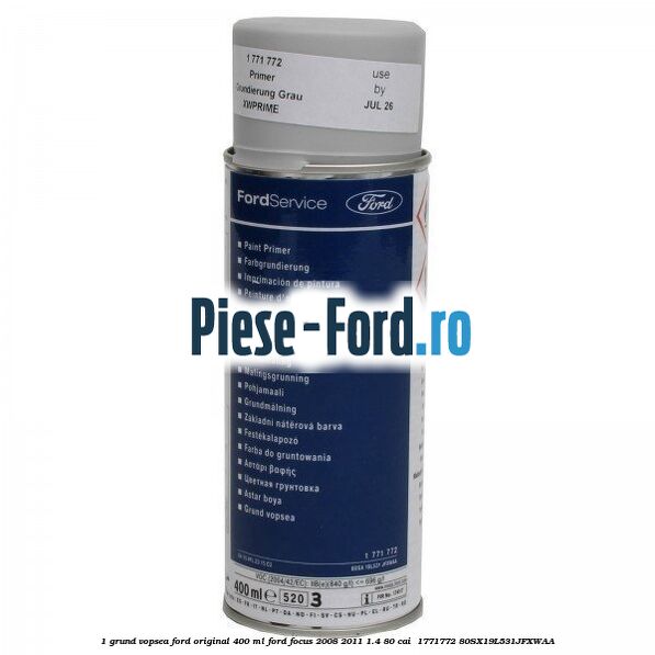 1 Grund vopsea Ford original 400 ML Ford Focus 2008-2011 1.4 80 cai #12253425D7 1 Grund vopsea Ford original 400 ML Ford Focus 2008-2011 1.4 80 cai #12253425D7