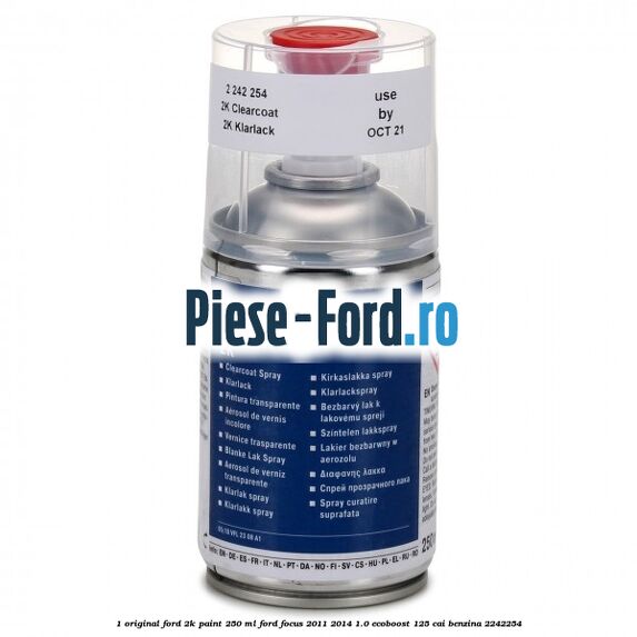1 original Ford 2K paint 250 ML Ford Focus 2011-2014 1.0 EcoBoost 125 HP #FCFD8F7CDB