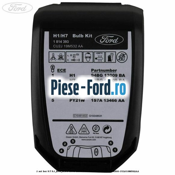 1 Set bec H7/H1 Ford Fiesta 2008-2012 1.4 TDCi 70 cai diesel #0C02D901DA