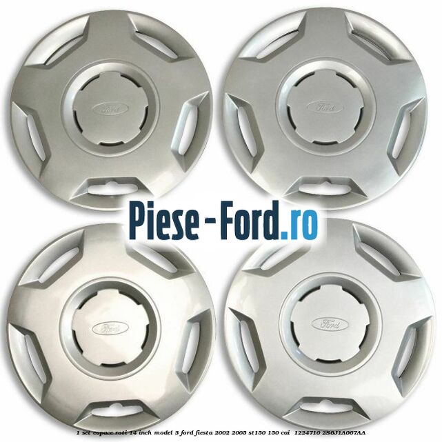 1 Set capace roti 14 inch model 3 Ford Fiesta 2002-2005 ST150 150 cai  #FFC6FCA925
