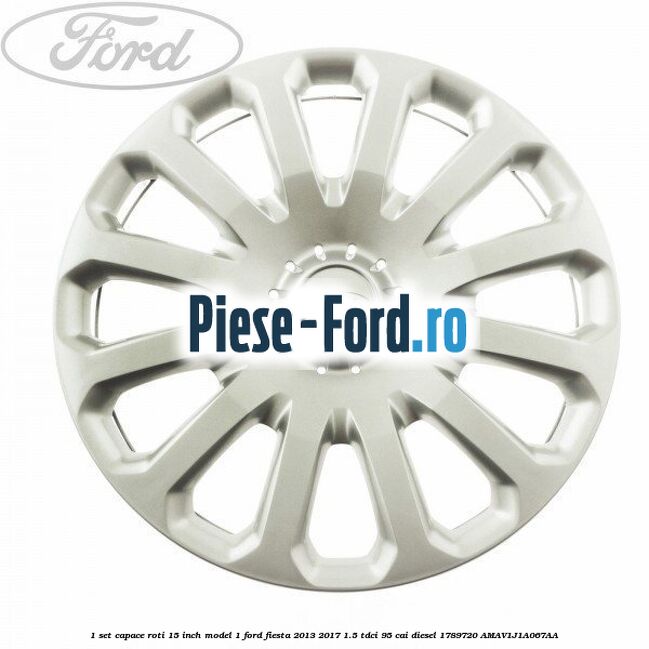 1 Set capace roti 15 inch model 1 Ford Fiesta 2013-2017 1.5 TDCi 95 cai diesel