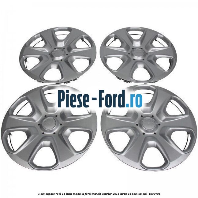 1 Set capace roti 15 inch model 2 Ford Transit Courier 2014-2018 1.6 TDCi 95 cai #C326E65B1E