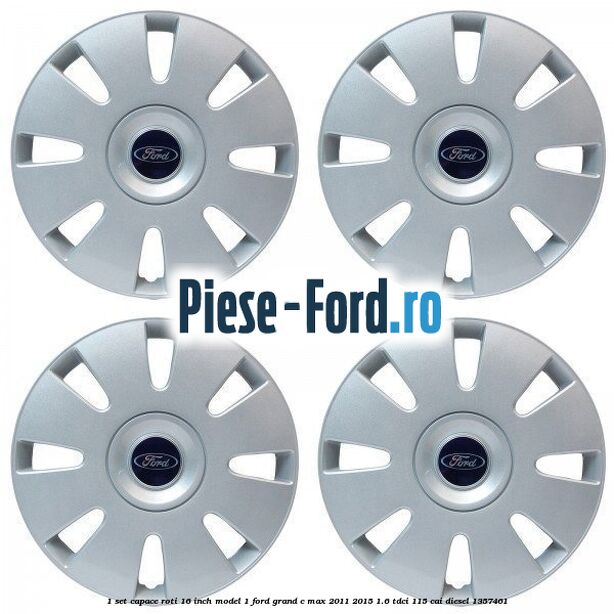 1 Set capace roti 16 inch model 1 Ford Grand C-Max 2011-2015 1.6 TDCi 115 cai