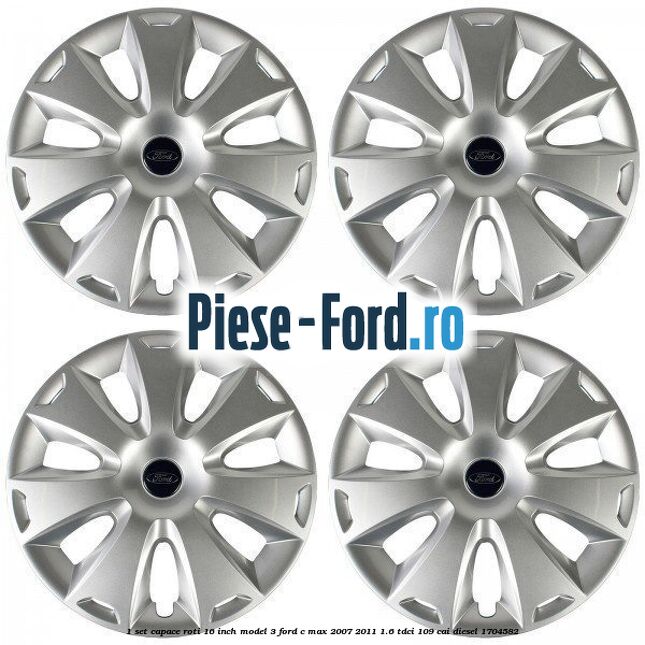1 Set capace roti 16 inch model 3 Ford C-Max 2007-2011 1.6 TDCi 109 cai #BDF06EA976
