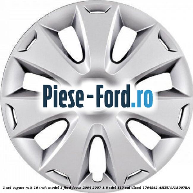 1 Set capace roti 16 inch model 3 Ford Focus 2004-2007 1.8 TDCi 115 cai diesel #7BF39F354C