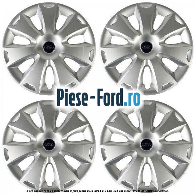 1 Set capace roti 16 inch model 3 Ford Focus 2011-2014 2.0 TDCi 115 cai diesel