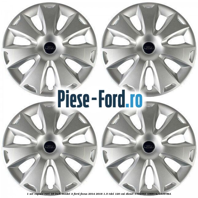 1 Set capace roti 16 inch model 3 Ford Focus 2014-2018 1.5 TDCi 120 cai diesel