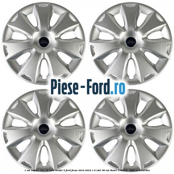 1 Set capace roti 16 inch model 1 Ford Focus 2014-2018 1.6 TDCi 95 cai diesel