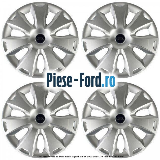 1 Set capace roti 16 inch model 3 Ford S-Max 2007-2014 1.6 TDCi 115 cai diesel