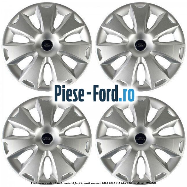 1 Set capace roti 16 inch model 3 Ford Transit Connect 2013-2018 1.5 TDCi 120 cai
