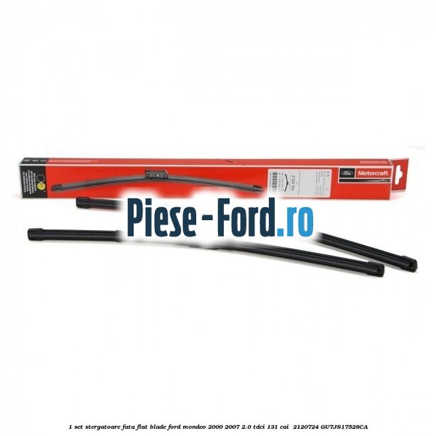 1 Set stergatoare fata flat blade Ford Mondeo 2000-2007 2.0 TDCi 131 cai  #35B7BA9B68
