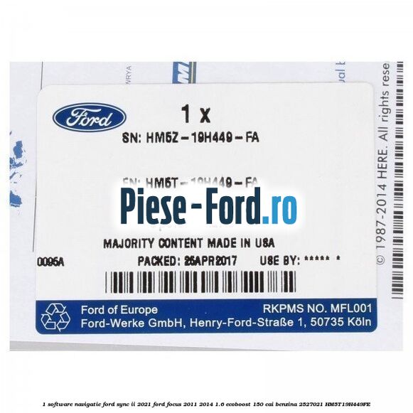 1 Software navigatie Ford Sync II 2021 Ford Focus 2011-2014 1.6 EcoBoost 150 cai benzina #E4C1A70257