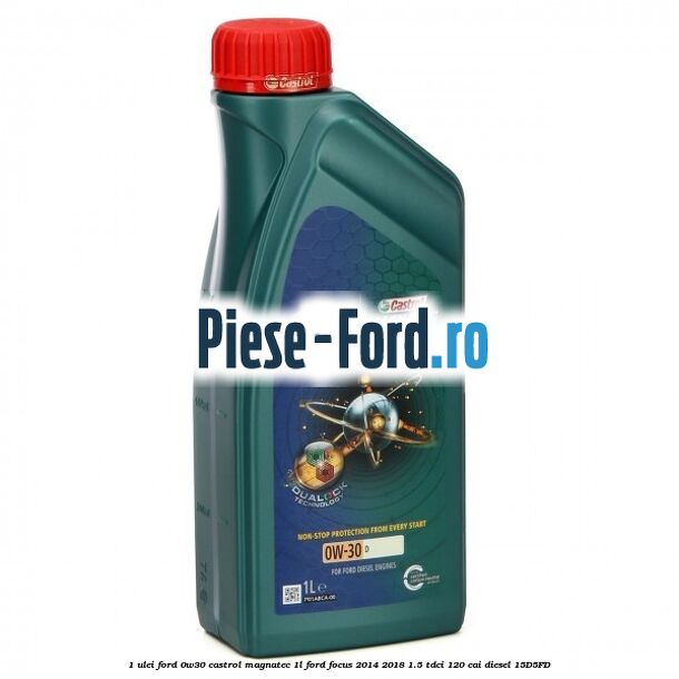 1 Ulei Ford 0W30 Castrol Magnatec 1L Ford Focus 2014-2018 1.5 TDCi 120 cai diesel