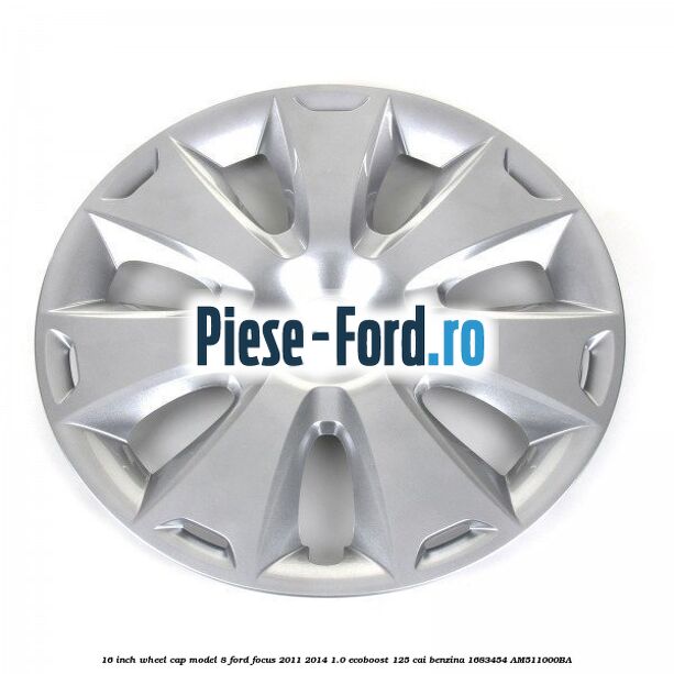 16-inch wheel cap model 8 Ford Focus 2011-2014 1.0 EcoBoost 125 cai benzina #18584EF6D5