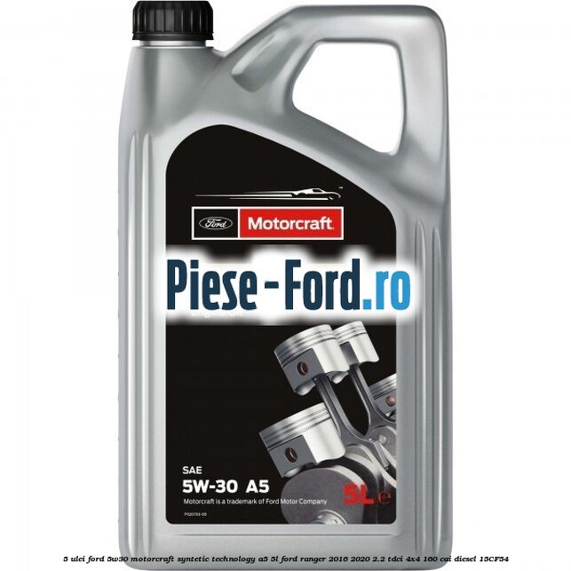 5 Ulei Ford 5W30 Motorcraft Syntetic Technology A5 5L Ford Ranger 2016-2020 2.2 TDCi 4x4 160 cai diesel #B7143B0656