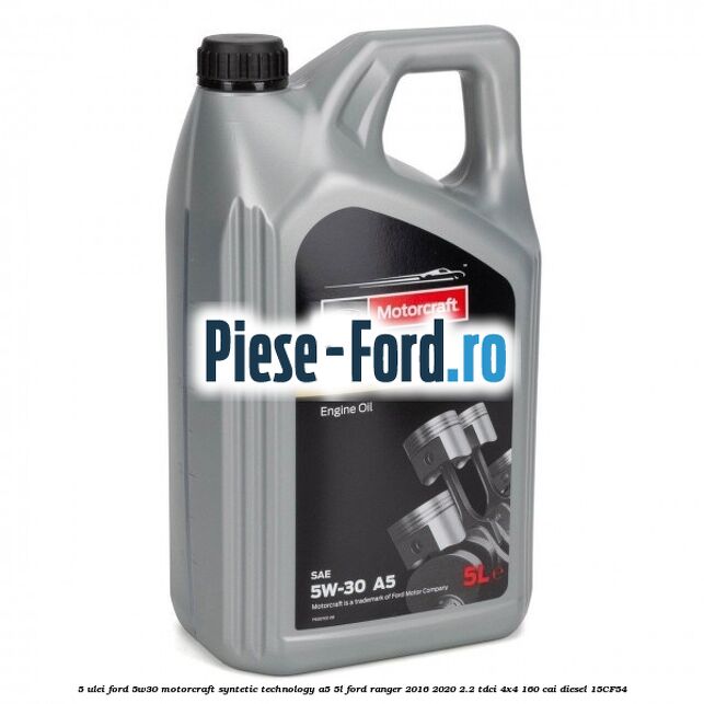 5 Ulei Ford 5W30 Motorcraft Syntetic Technology A5 5L Ford Ranger 2016-2020 2.2 TDCi 4x4 160 cai diesel #B7143B0656