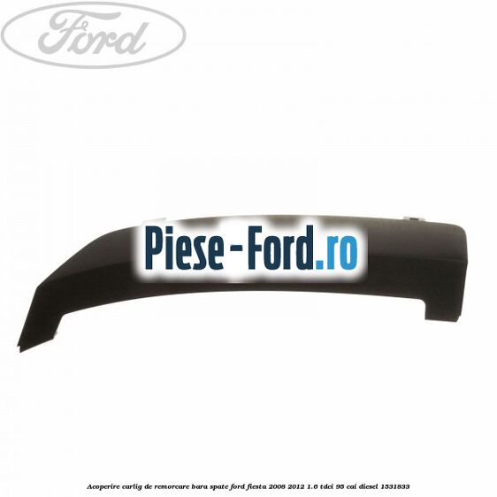 Acoperire carlig de remorcare bara spate Ford Fiesta 2008-2012 1.6 TDCi 95 cai