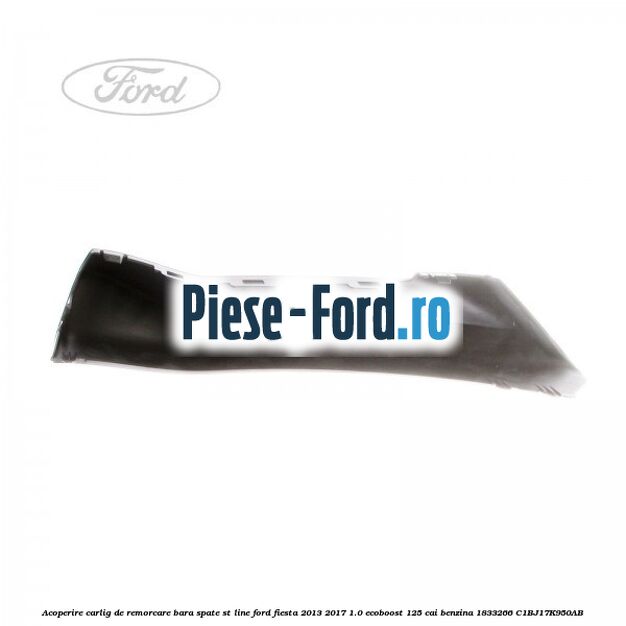 Acoperire carlig de remorcare bara spate ST line Ford Fiesta 2013-2017 1.0 EcoBoost 125 cai benzina