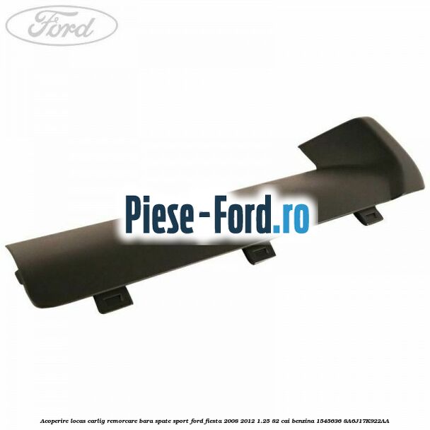 Acoperire carlig de remorcare bara spate Ford Fiesta 2008-2012 1.25 82 cai benzina