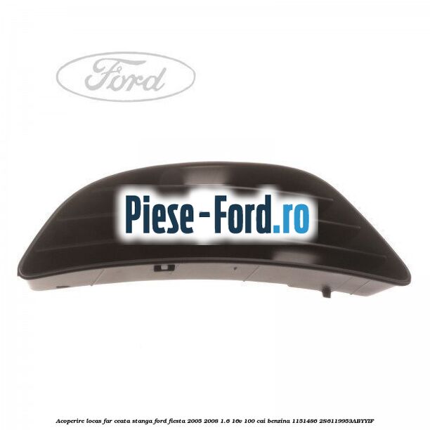 Acoperire carlig de remorcare bara fata rotund Ford Fiesta 2005-2008 1.6 16V 100 cai benzina