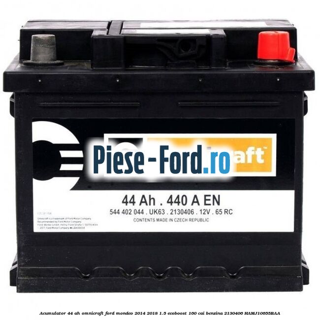 Acumulator 44 AH Omnicraft Ford Mondeo 2014-2018 1.5 EcoBoost 160 cai benzina #DA4ECD7DBD