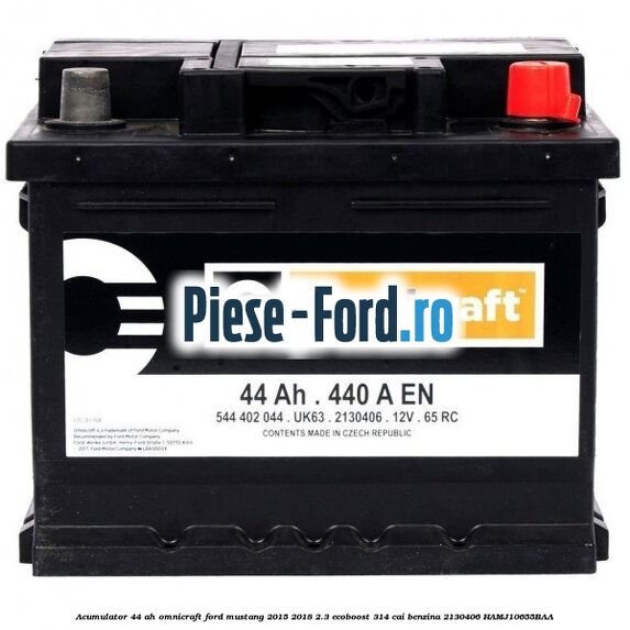 Acumulator 44 AH Omnicraft Ford Mustang 2015-2018 2.3 EcoBoost 314 cai benzina #5FD9E22425