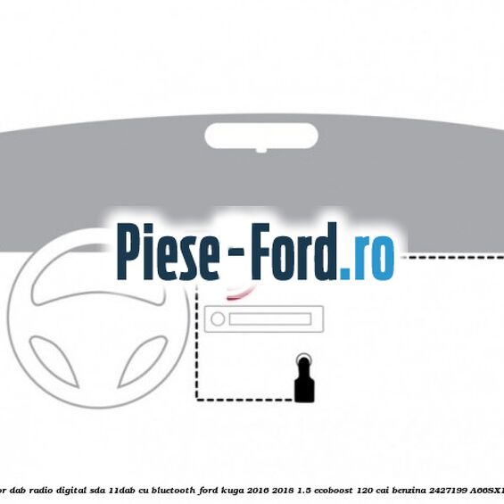 Adaptor DAB Radio Digital SDA-11DAB cu Bluetooth Ford Kuga 2016-2018 1.5 EcoBoost 120 cai benzina #CDA0FECF75