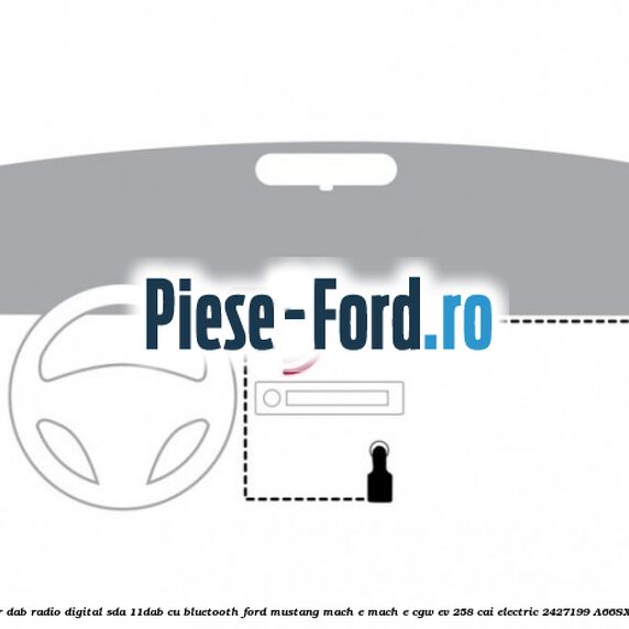 Adaptor DAB Radio Digital SDA-11DAB cu Bluetooth Ford Mustang Mach-E MACH-E (CGW) EV 258 cai electric #F6AE847BAD