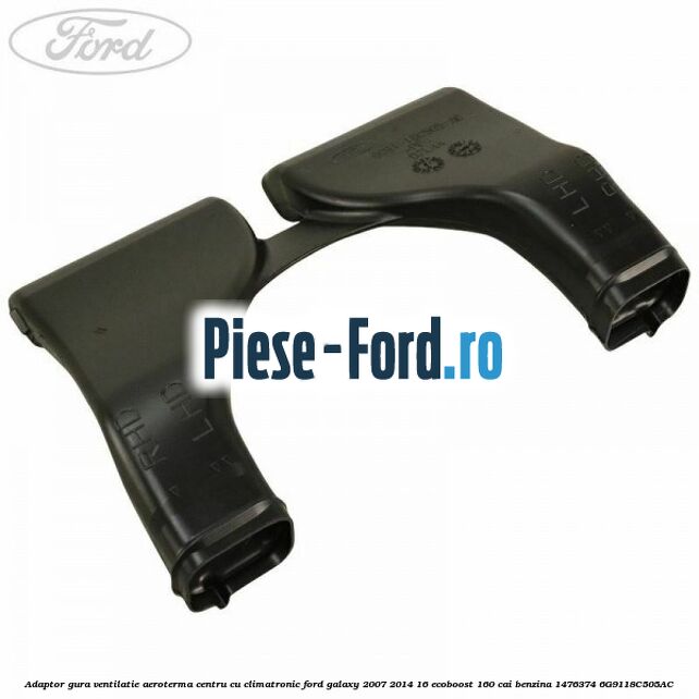 Adaptor gura ventilatie aeroterma centru cu climatronic Ford Galaxy 2007-2014 1.6 EcoBoost 160 cai #B00A951710