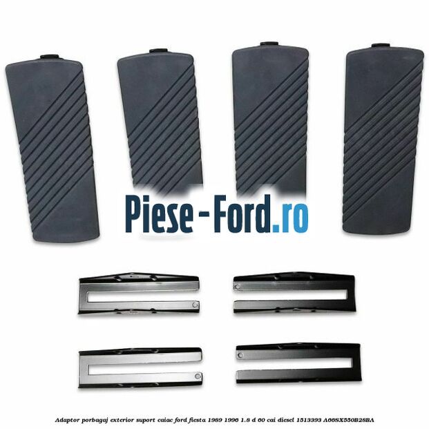 Adaptor porbagaj exterior, suport caiac Ford Fiesta 1989-1996 1.8 D 60 cai diesel #F29EAC9553