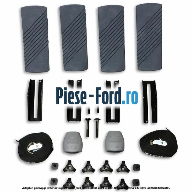 Adaptor porbagaj exterior, suport caiac Ford Fiesta 2002-2005 ST150 150 cai benzina #5F991BCFE0