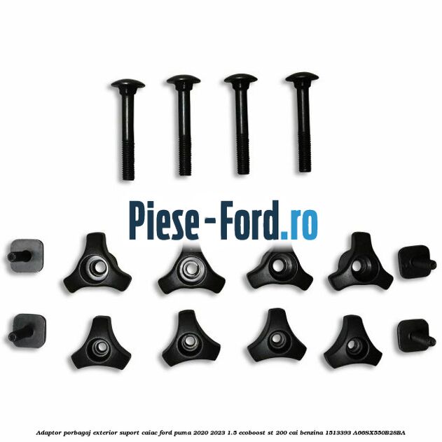 Adaptor porbagaj exterior, suport caiac Ford Puma 2020-2023 1.5 EcoBoost ST 200 cai benzina #F1E4E1CE59