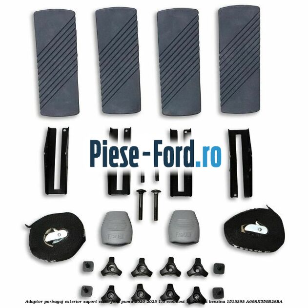 Adaptor porbagaj exterior, suport caiac Ford Puma 2020-2023 1.5 EcoBoost ST 200 cai benzina #F1E4E1CE59