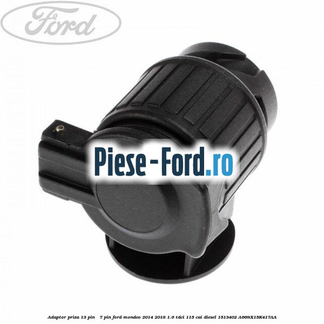 Adaptor priza 13 pin - 7 pin Ford Mondeo 2014-2018 1.6 TDCi 115 cai diesel #7424689852