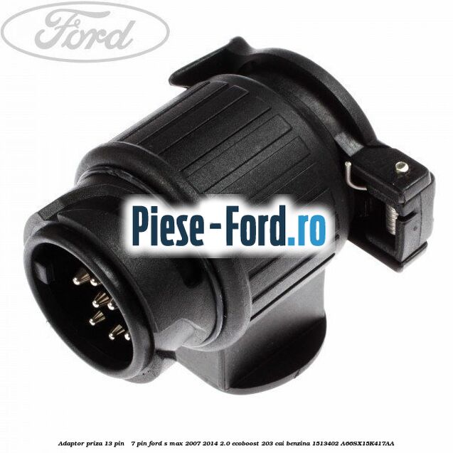Adaptor priza 13 pin - 7 pin Ford S-Max 2007-2014 2.0 EcoBoost 203 cai benzina