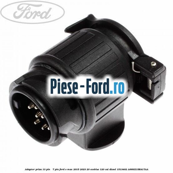 Adaptor priza 13 pin - 7 pin Ford S-Max 2015-2023 2.0 EcoBlue 120 cai #442E1F076C