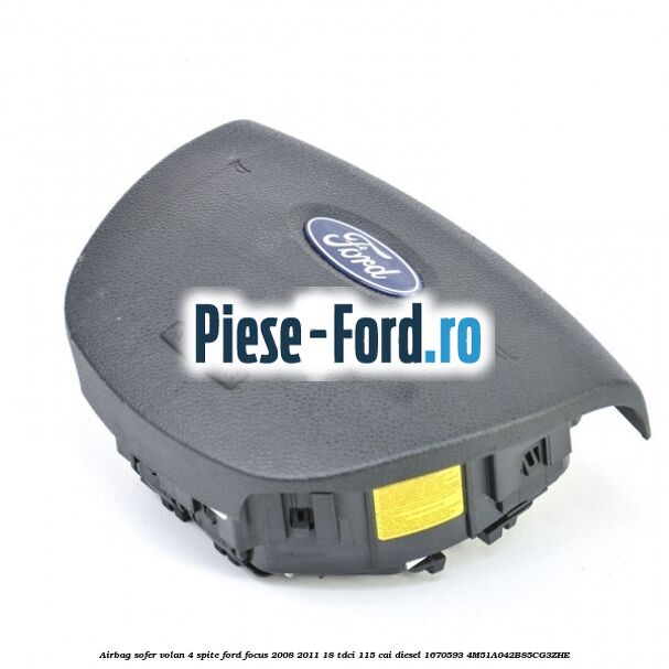 Airbag sofer volan 4 spite Ford Focus 2008-2011 1.8 TDCi 115 cai #F828577501