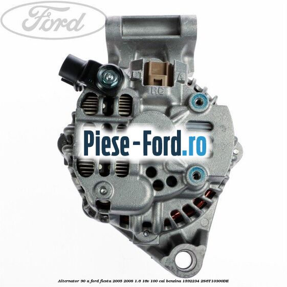 Alternator 90 A Ford Fiesta 2005-2008 1.6 16V 100 cai benzina #6602F84D63