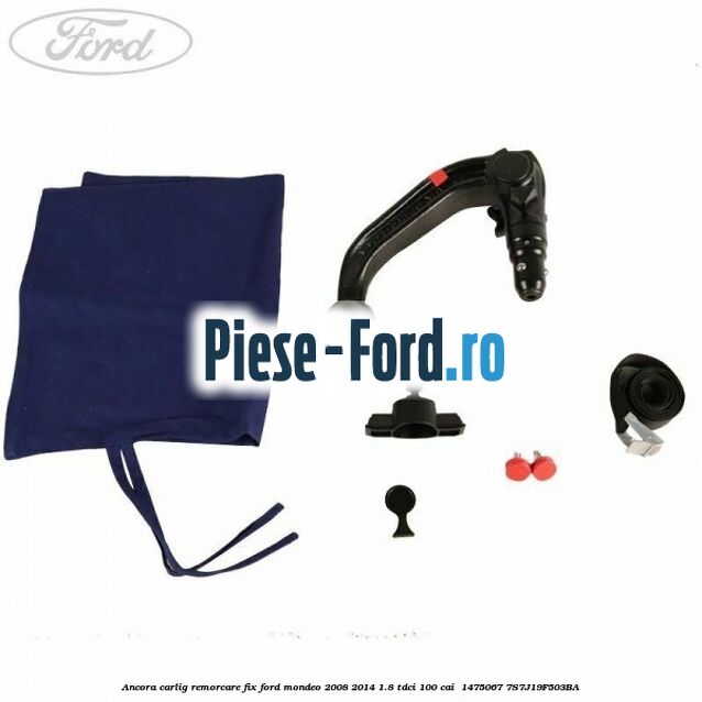 Ancora carlig remorcare fix Ford Mondeo 2008-2014 1.8 TDCi 100 cai  #B16D961076