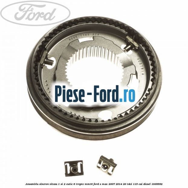 Ansamblu sincron viteza 1 si 2 cutie 6 trepte MMT6 Ford S-Max 2007-2014 2.0 TDCi 115 cai #0DD43C6C69