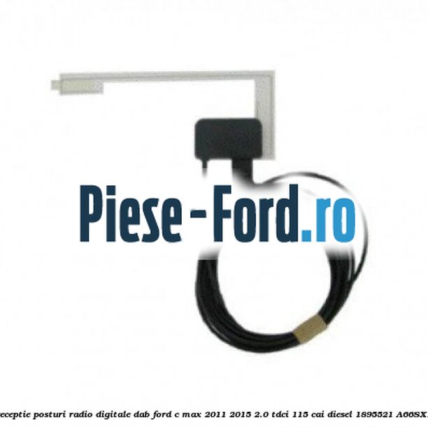 Antena audio, 550 mm cu gaura filet Ford C-Max 2011-2015 2.0 TDCi 115 cai diesel