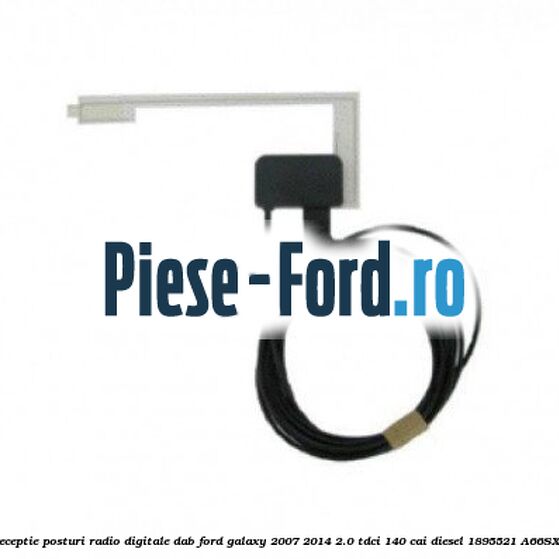 Antena audio, 550 mm cu gaura filet Ford Galaxy 2007-2014 2.0 TDCi 140 cai diesel