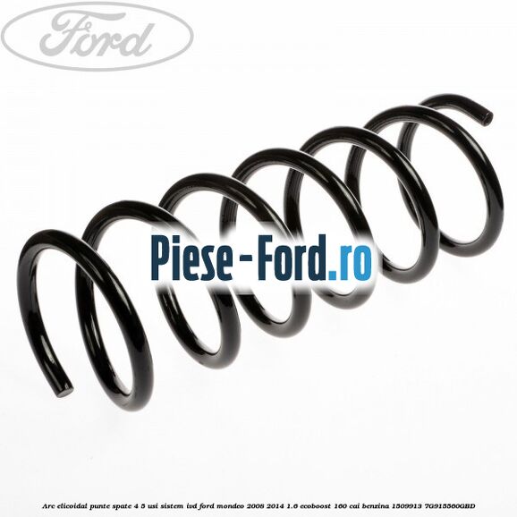 Arc elicoidal punte spate 4/5 usi sistem IVD Ford Mondeo 2008-2014 1.6 EcoBoost 160 cai benzina #54E0394094