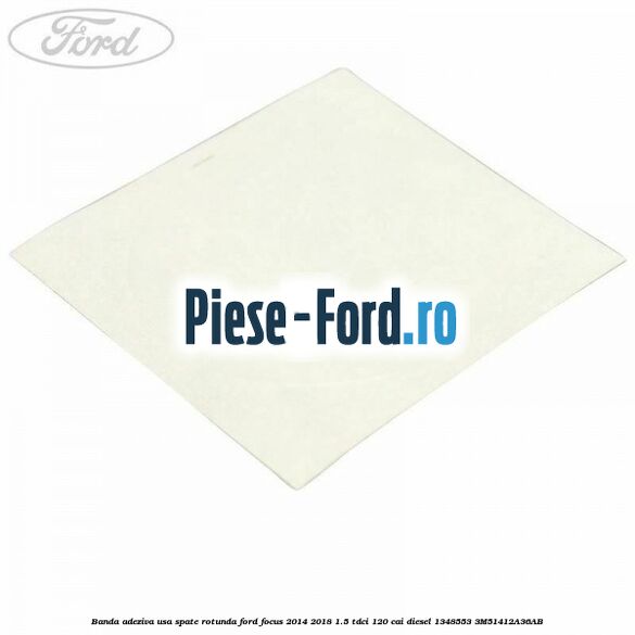 Banda adeziva usa spate rotunda Ford Focus 2014-2018 1.5 TDCi 120 cai diesel