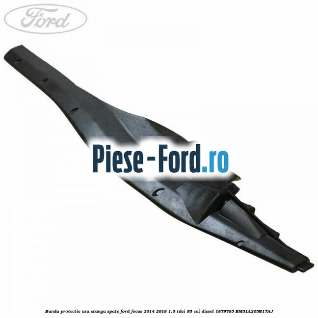 Banda protectie usa stanga spate Ford Focus 2014-2018 1.6 TDCi 95 cai diesel