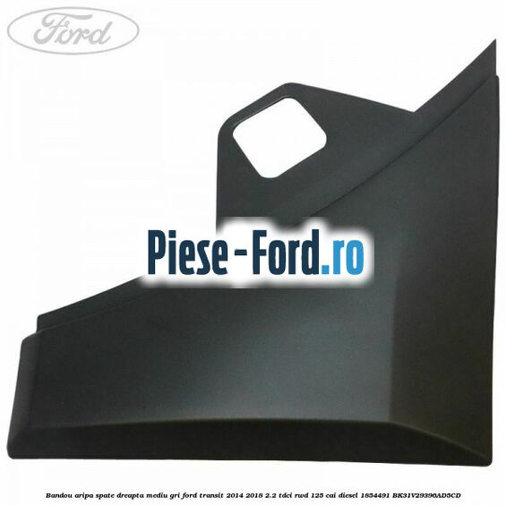 Bandou aripa spate dreapta mediu gri Ford Transit 2014-2018 2.2 TDCi RWD 125 cai diesel #DB4C152AD2