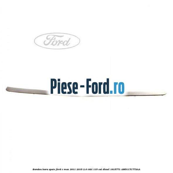 Acoperire carlig de remorcare bara spate Ford C-Max 2011-2015 2.0 TDCi 115 cai diesel