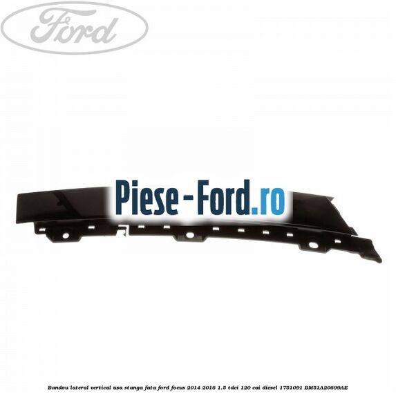 Bandou lateral vertical usa dreapta fata Ford Focus 2014-2018 1.5 TDCi 120 cai diesel
