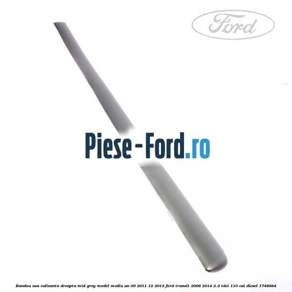 Bandou usa culisanta dreapta mid grey model mediu an 09/2011-12/2013 Ford Transit 2006-2014 2.2 TDCi 110 cai diesel #7CC9E02D28