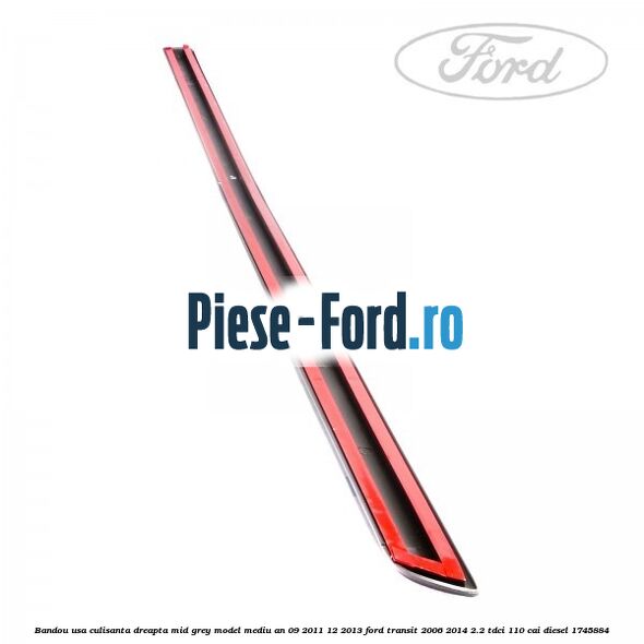 Bandou usa culisanta dreapta mid grey model mediu an 09/2011-12/2013 Ford Transit 2006-2014 2.2 TDCi 110 cai diesel #7CC9E02D28